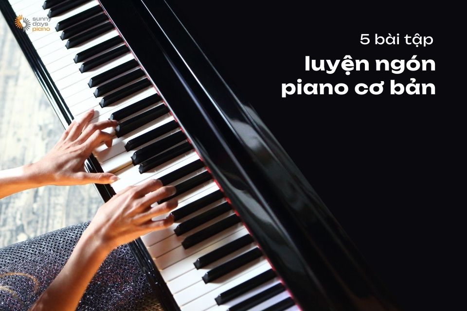 Bạn cần luyện ngón piano với bài tập năm ngón, giúp bạn cải thiện sự linh hoạt của ngón ta