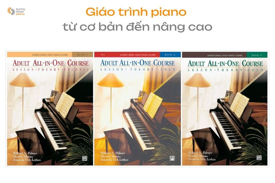 Bộ giáo trình học piano từ cơ bản đến nâng cao - Alfred’s Basic Adult All-in-One